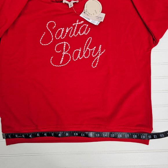 Philosophy Santa Baby Women's Red Ultra Soft Holiday Sweatshirt Size L NWT - Picture 13 of 15